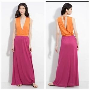 Stem Surplice Colorblock Maxi Dress Size S